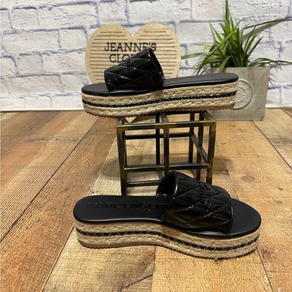 KARL LAGERFELD PARIS
Kamara Quilted Platform Sandals - Picture 2 of 10